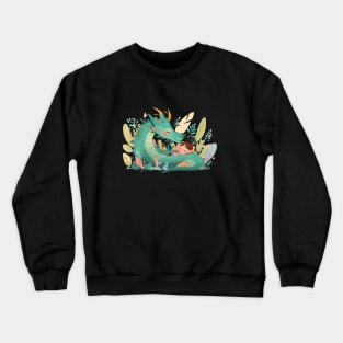 Adorable Dragon Animal Loving Cuddle Embrace Children Kid Tenderness Crewneck Sweatshirt